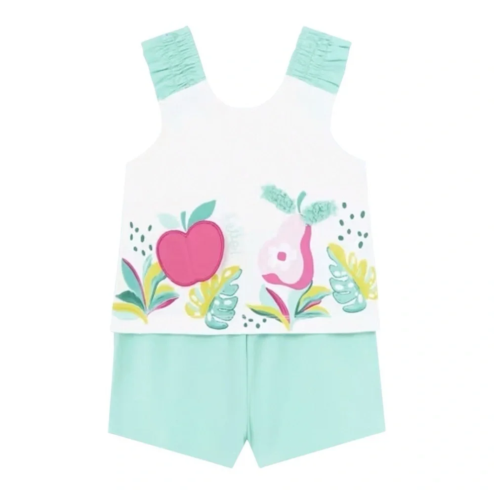 Mayoral Apple and Bear Top and Shorts Set